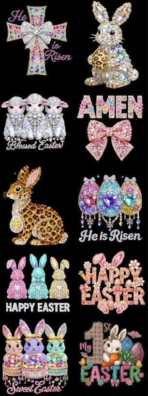Easter Bling DTF Gang Sheet