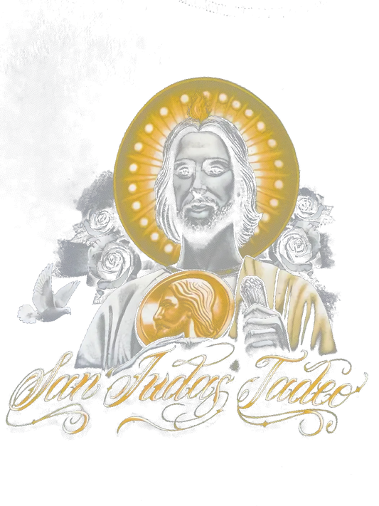 San Judas Gold DTF Heat Transfer