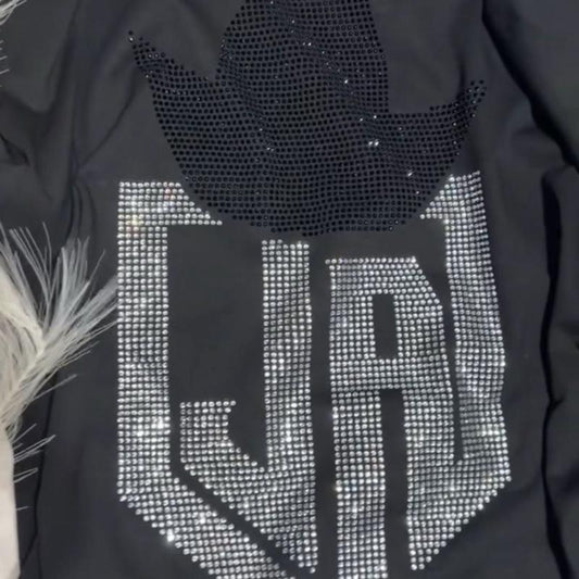 Julion Alvarez Oversized T-Shirt with Rhinestone