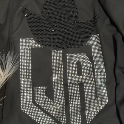 Julion Alvarez Oversized T-Shirt with Rhinestone