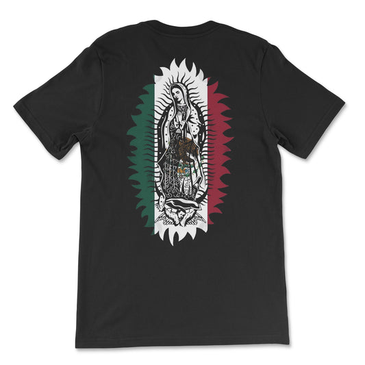 Virgen De Guadalupe Mexican Flag DTF Heat Transfer